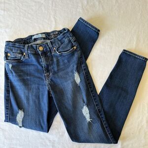 7 For All Mankind Women's 24 Jeans Blair Denim Ankle‎ Skinny Dark Wash Denim J13